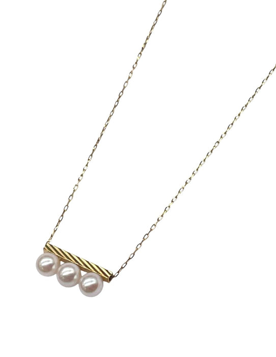 NO BRAND Akoya 3P Pearl Necklace