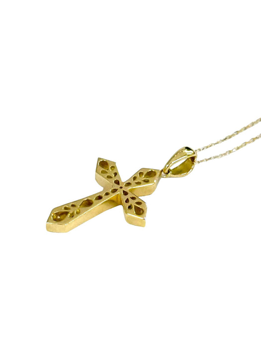 NO BRAND Cross Diamond Necklace