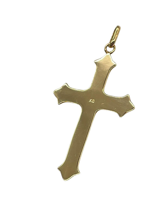 NO BRAND Cross Gold Top Pendant