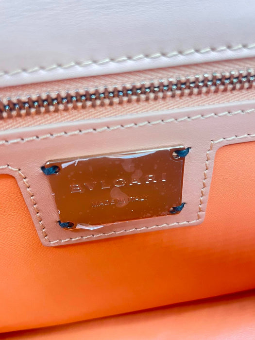 BVLGARI Serpenti Chain Pink Beige Shoulder Bag