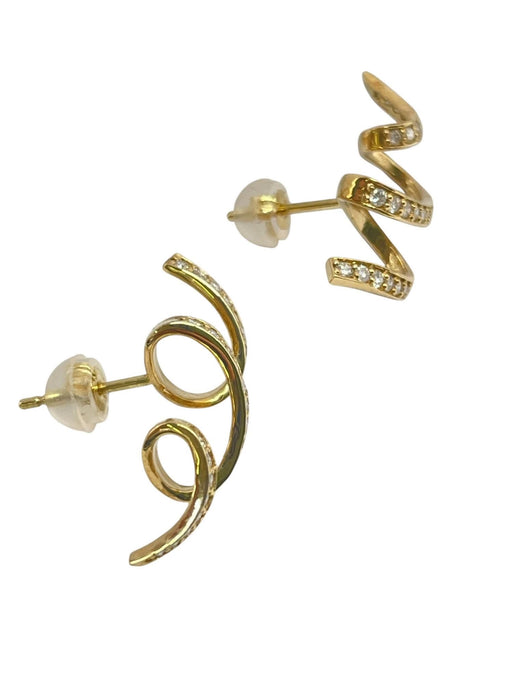 NO BRAND Twist Diamond Stud Earrings