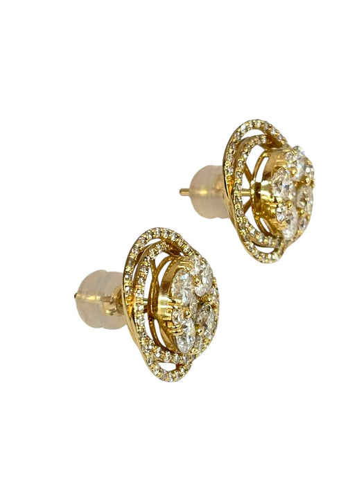NO BRAND Lady Boss Diamond Stud Earrings