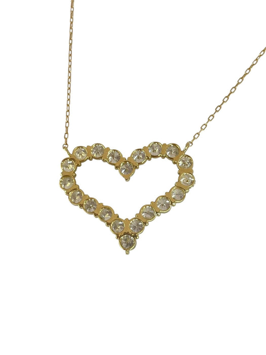 NO BRAND Open Heart Diamond Necklace