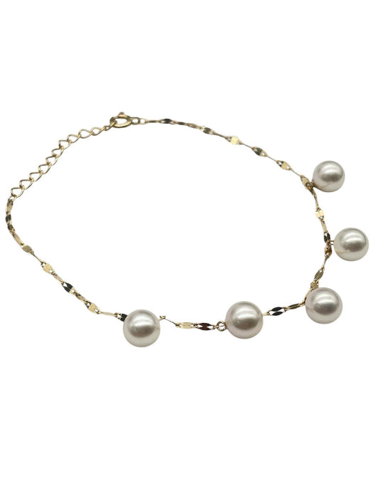 NO BRAND Akoya Pearl Station Bracelet