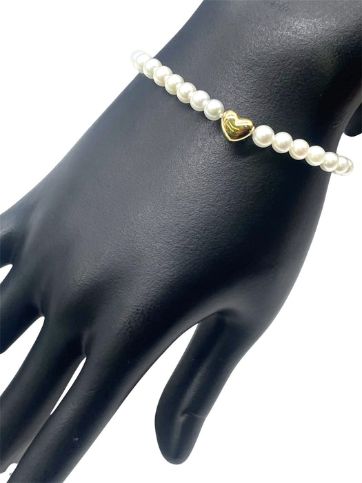 NO BRAND Akoya Heart Strand Bracelet