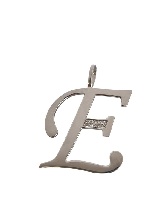 NO BRAND E Initial Diamond Top Pendant