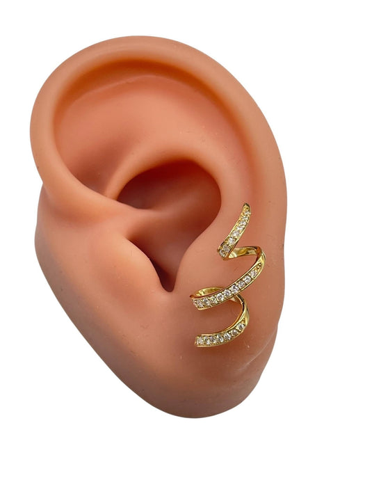 NO BRAND Twist Diamond Stud Earrings