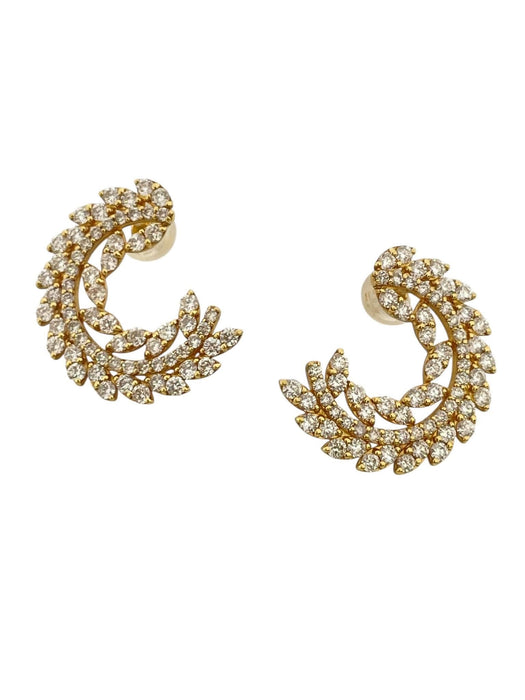 NO BRAND Cluster Diamond Stud Earrings