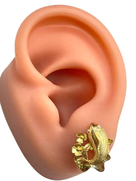 NO BRAND Koi Diamond Stud Earrings