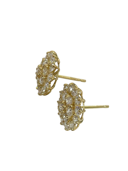 NO BRAND Rositas Cluster Diamond stud Earrings