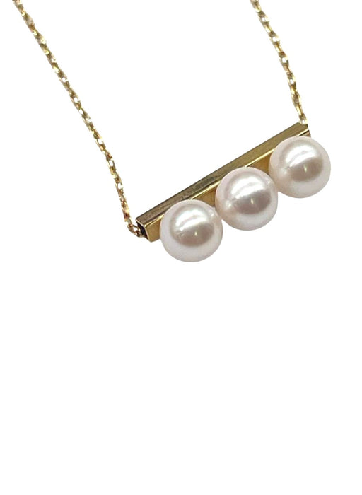 NO BRAND Akoya 3P Pearl Necklace