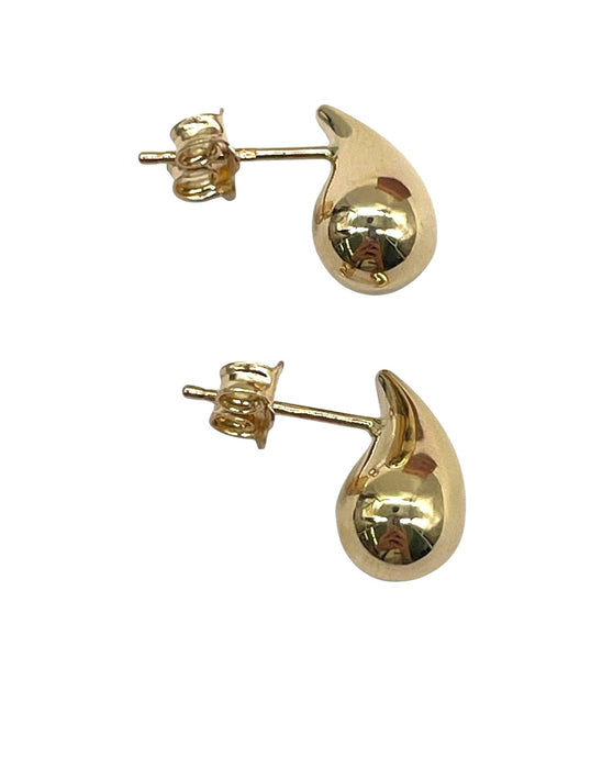 NO BRAND Teardrop Gold Stud Earrings