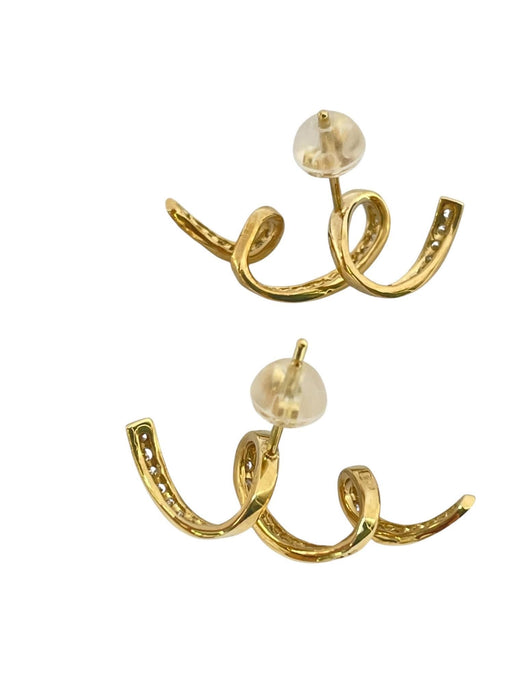 NO BRAND Twist Diamond Stud Earrings