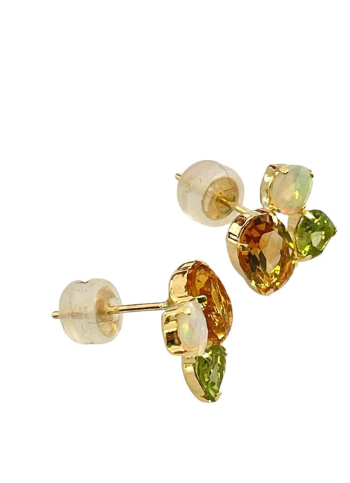 NO BRAND 3P Shape Multicolor Stud Earrings
