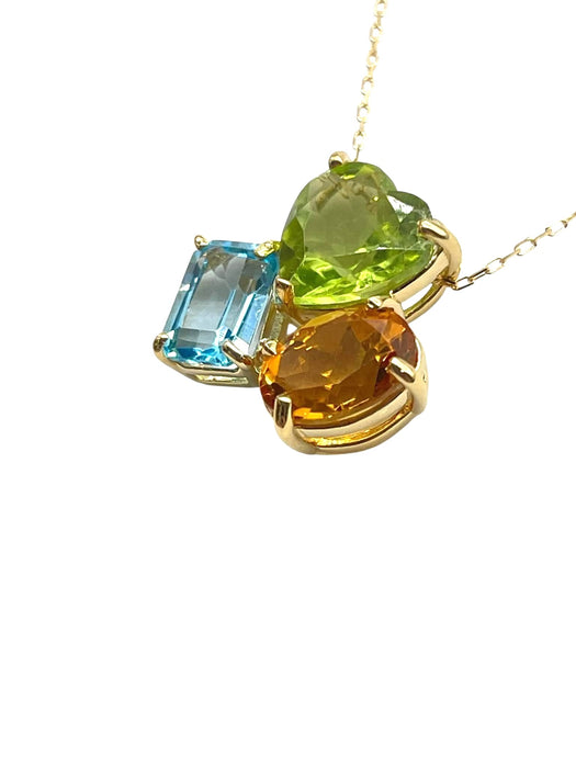 NO BRAND Multicolor 3P Stone Necklace