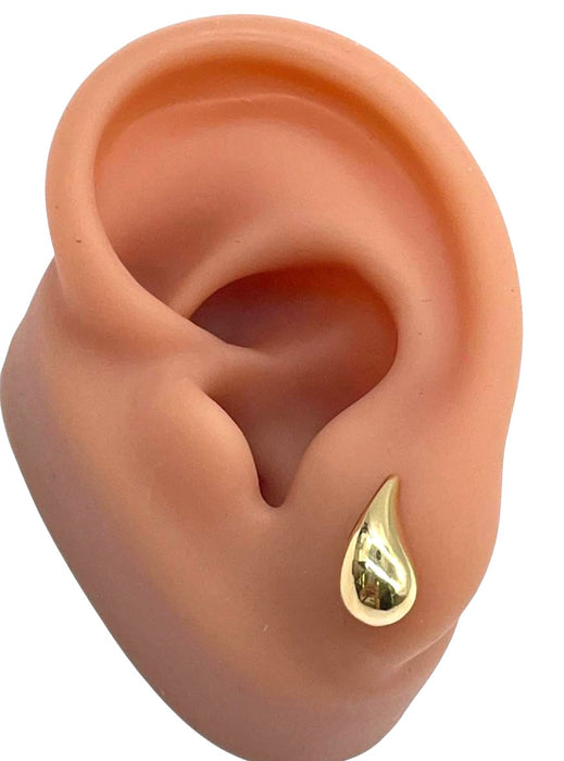 NO BRAND Teardrop Gold Stud Earrings
