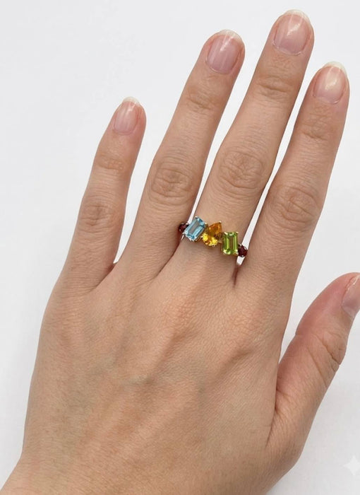 NO BRAND Multicolor Stone Ring