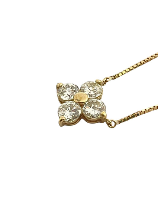 NO BRAND Clover Diamond Necklace