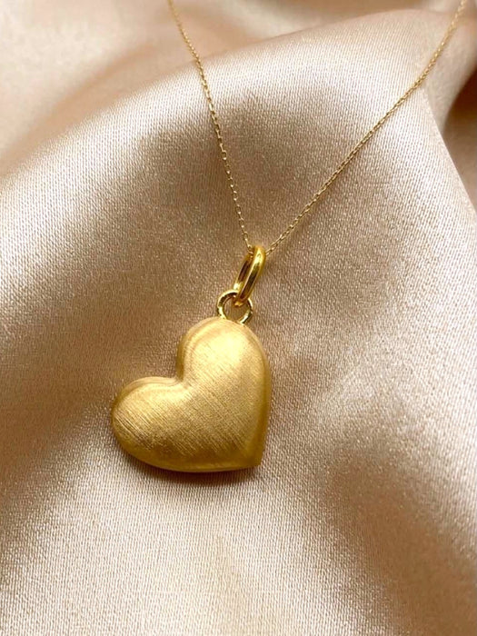 NO BRAND Heart Gold Necklace