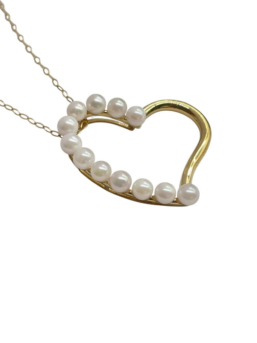 NO BRAND Heart Akoya Pearl Necklace