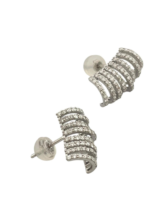 NO BRAND Crawler Diamond Stud Earrings