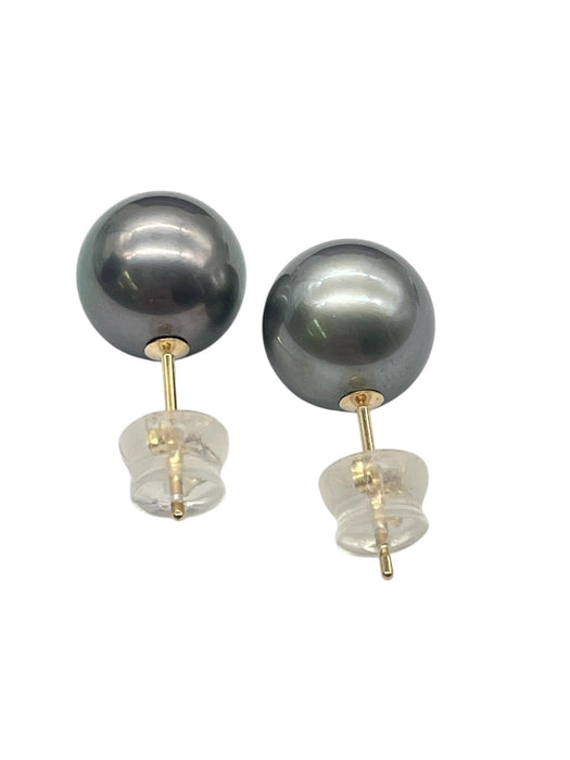 NO BRAND Tahiti Ocean Blue Pearl Stud Earrings