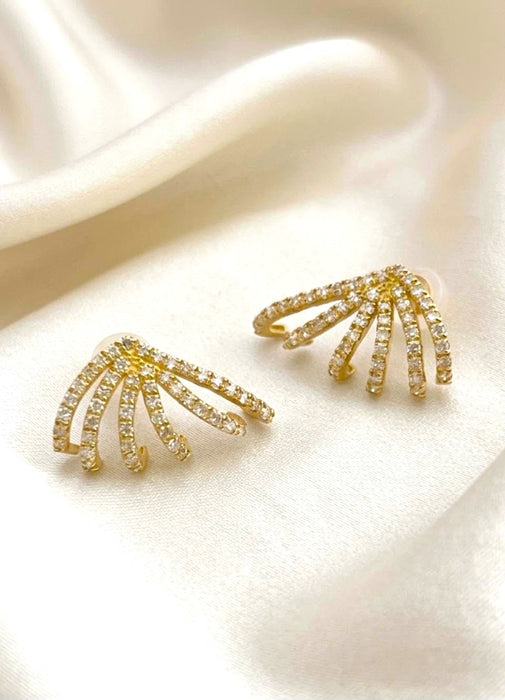NO BRAND Crawler Diamond Stud Earrings