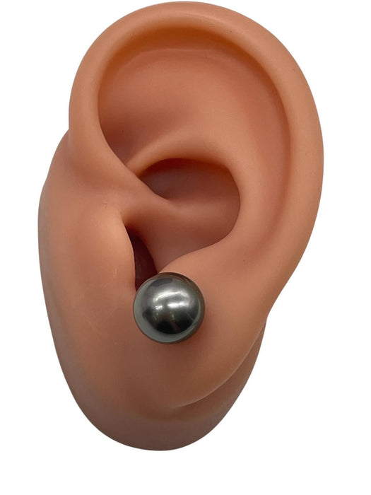 NO BRAND Tahiti Ocean Blue Pearl Stud Earrings