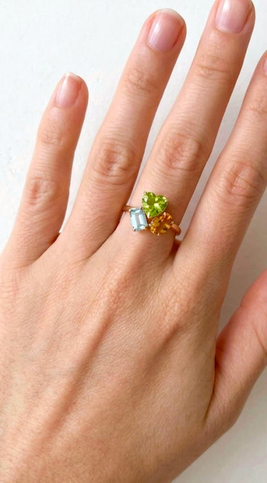 NO BRAND Multicolor Stone Ring
