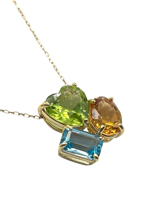 NO BRAND Multicolor 3P Stone Necklace
