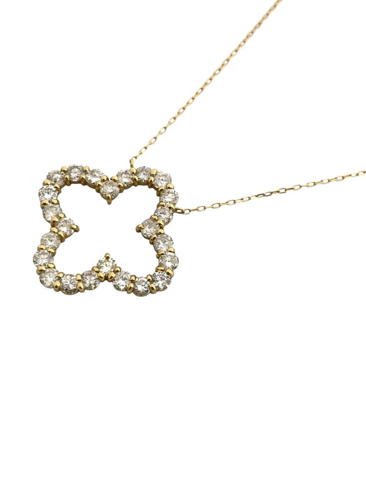 NO BRAND Clover Diamond Necklace