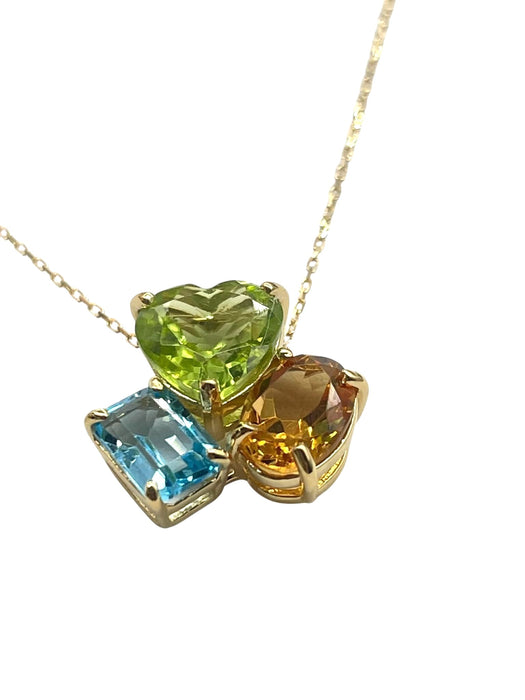 NO BRAND Multicolor 3P Stone Necklace