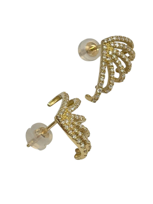 NO BRAND Crawler Diamond Stud Earrings