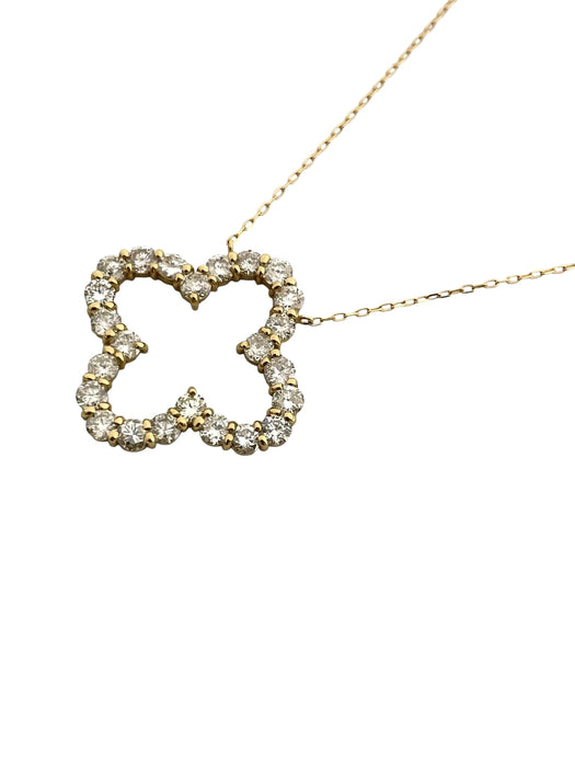 NO BRAND Clover Diamond Necklace
