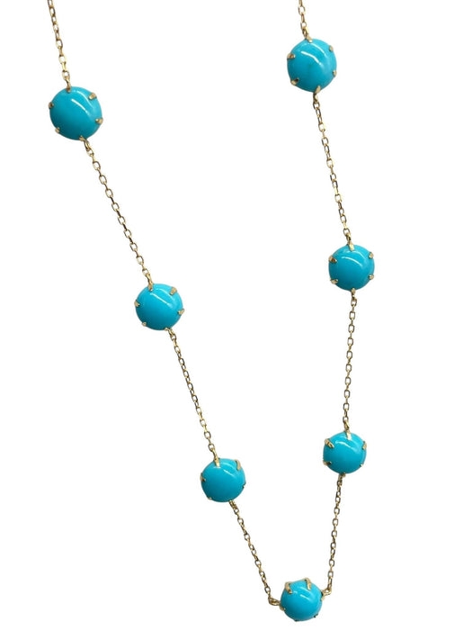 NO BRAND Turquoise Station Necklace