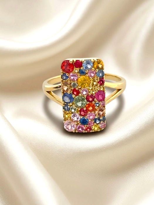 NO BRAND Multicolor Stone Ring