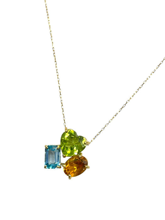 NO BRAND Multicolor 3P Stone Necklace