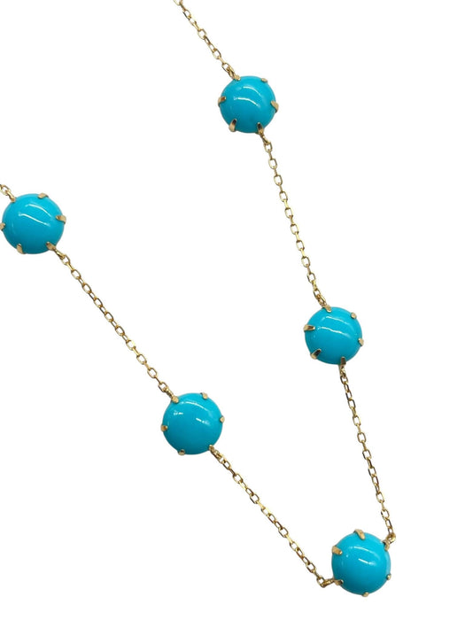 NO BRAND Turquoise Station Necklace