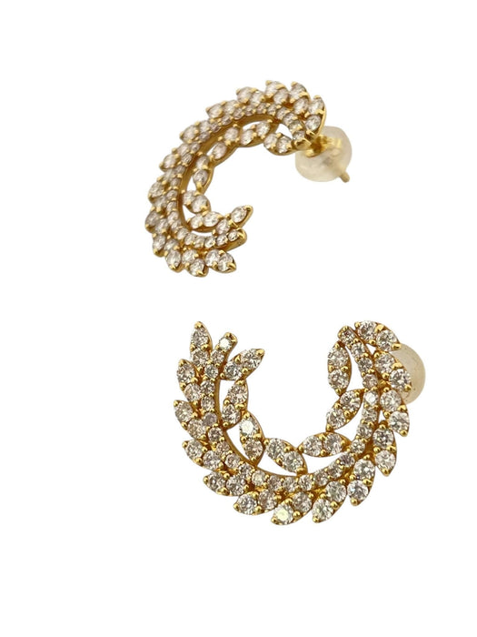 NO BRAND Cluster Diamond Stud Earrings