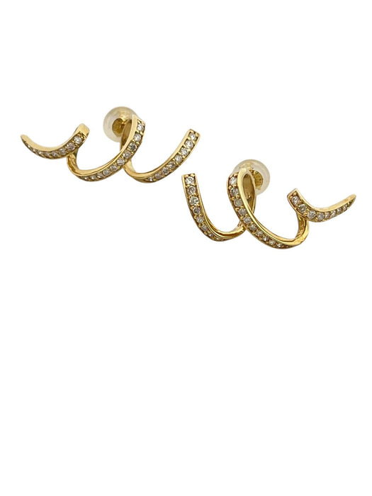 NO BRAND Twist Diamond Stud Earrings