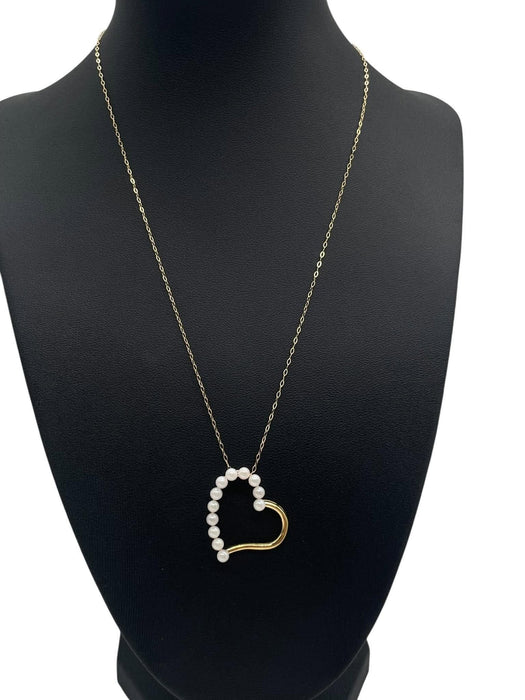 NO BRAND Heart Akoya Pearl Necklace
