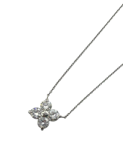 NO BRAND Clover Diamond Necklace