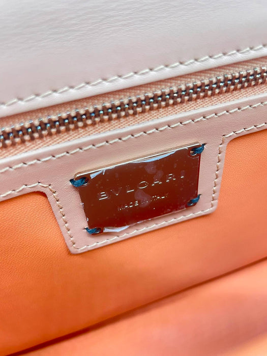 BVLGARI Serpenti Chain Pink Beige Shoulder Bag