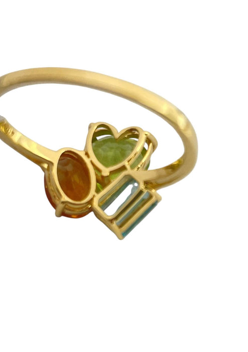 NO BRAND Multicolor Stone Ring