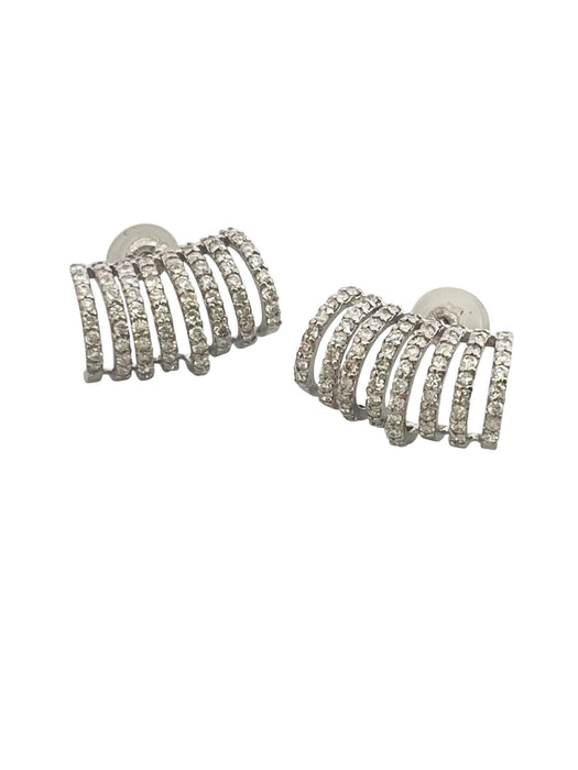 NO BRAND Crawler Diamond Stud Earrings