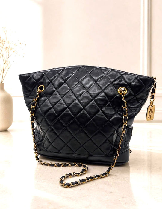 CHANEL Matelassé Lambskin Chain Shoulder Bag