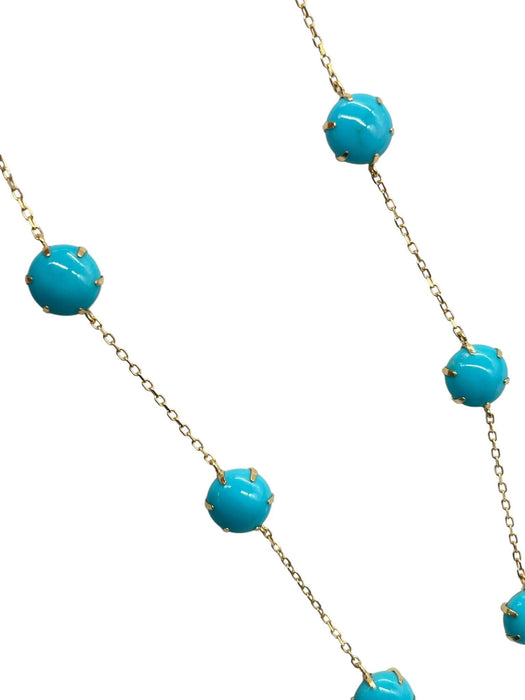 NO BRAND Turquoise Station Necklace