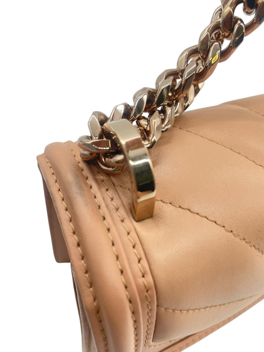 BVLGARI Serpenti Chain Pink Beige Shoulder Bag