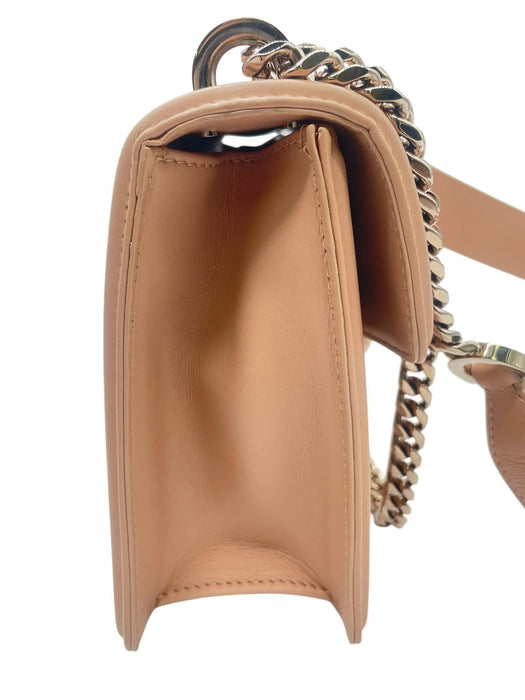 BVLGARI Serpenti Chain Pink Beige Shoulder Bag
