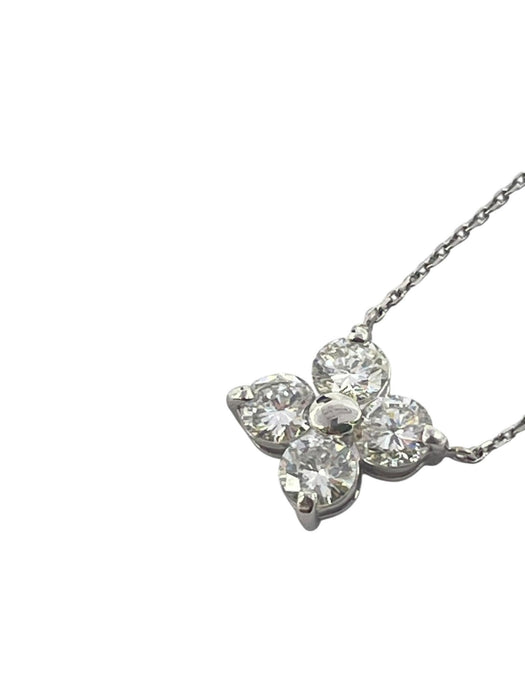 NO BRAND Clover Diamond Necklace